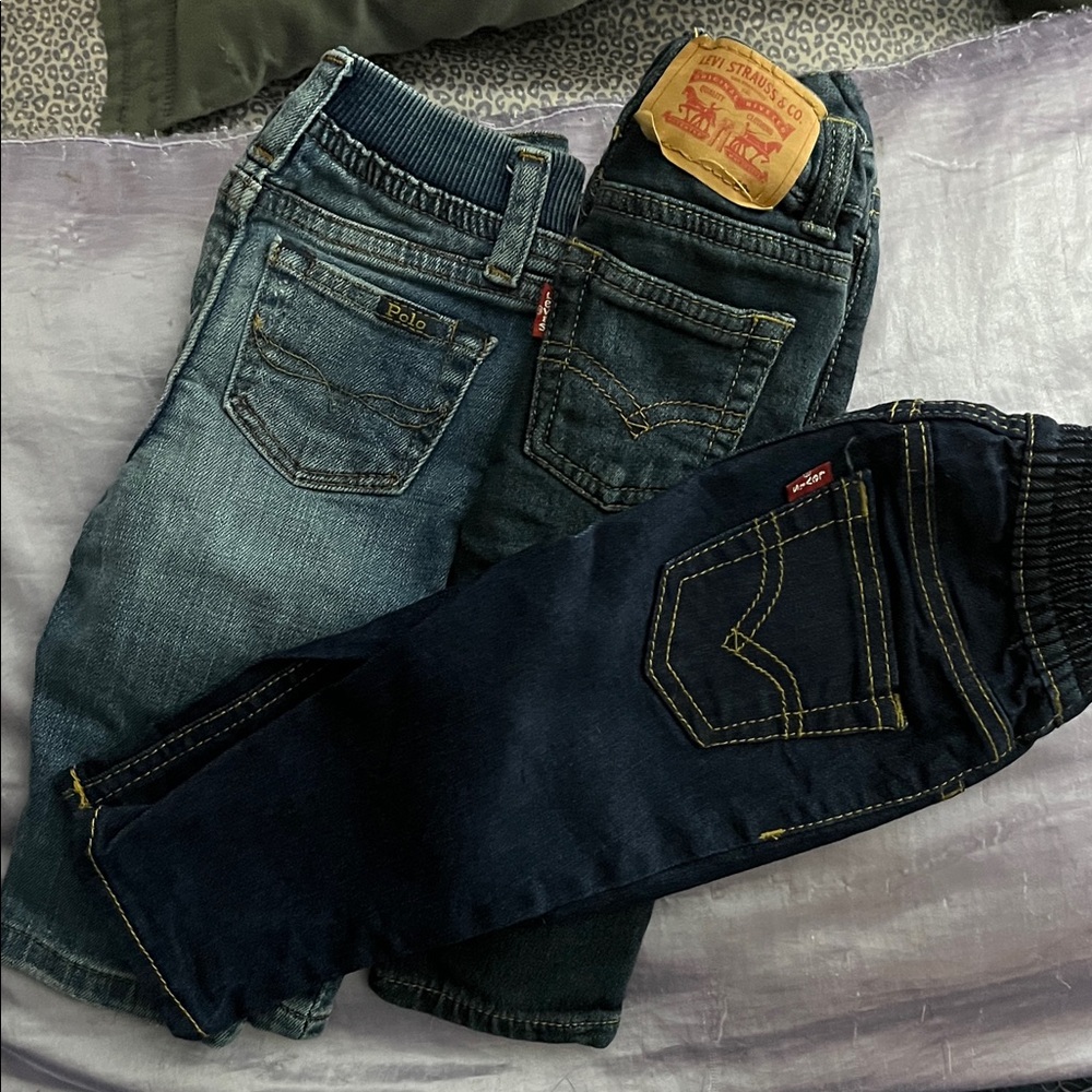 🙊Levi's Kids Blue and Dark Blue Denim Jeans